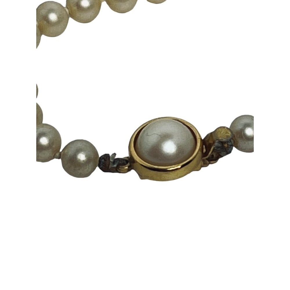 Vintage Faux Pearl Choker Necklace (5386) - Picture 6 of 9